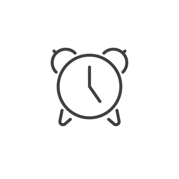 Alarma reloj línea icono — Vector de stock