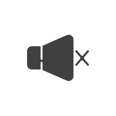 Hoparlör ikonu. Mobil konsept ve web tasarımı için düz tabela. Sessiz simge simgesini çalın. Sembol, logo çizimi. Vektör grafikleri