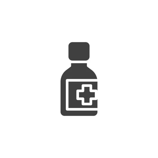 Ikon Vektor Botol Obat Mengisi Tanda Datar Untuk Konsep Mobile - Stok Vektor