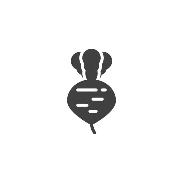 Rettich Rübenwurzelvektorsymbol Gefüllte Flache Schilder Für Mobiles Konzept Und Webdesign — Stockvektor
