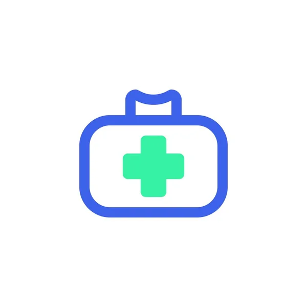 First Aid Kit Icon Vector Filled Flat Sign Medical Bag — Stock Vector