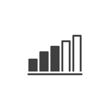 Kablosuz bağlantı seviyesi vektör simgesi. Mobil konsept ve web tasarımı için düz tabela. Ağ sinyal göstergesi simgesi. Sembol, logo çizimi. Vektör grafikleri