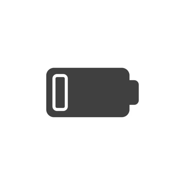Ikona Nízkého Výkonu Baterie Vyplněný Plochý Znak Pro Mobilní Koncept — Stockový vektor