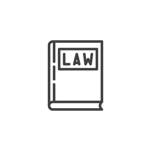 Rechtsbuchzeilen Ikone Lineares Stilschild Für Mobiles Konzept Und Webdesign Urteilsbuch — Stockvektor