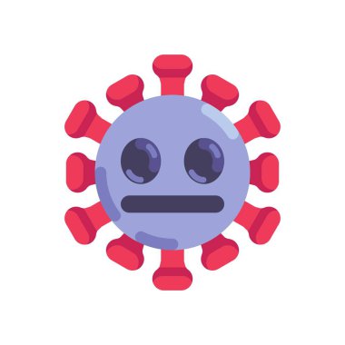 Nötr koronavirüs simgesi düz simge