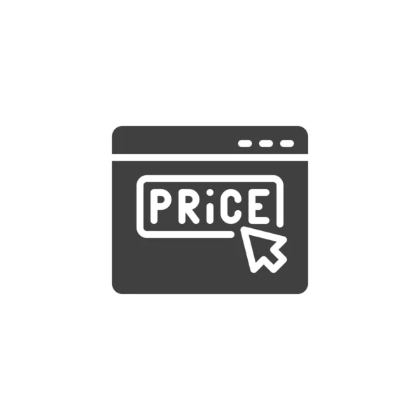 Clique no ícone de vetor de preço —  Vetores de Stock