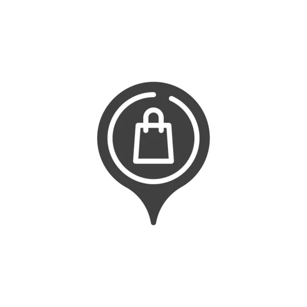 Shop location pin vector icon — Stock Vector