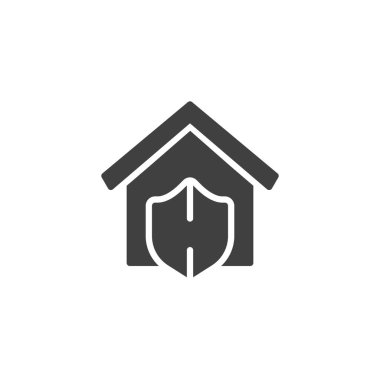 Ev güvenlik kalkanı vektör simgesi