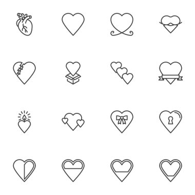 Kalp çizgisi simgeleri ayarlandı