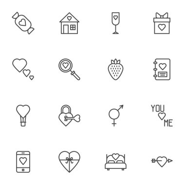 Sevgi bağlantılı satır simgeleri ayarlandı