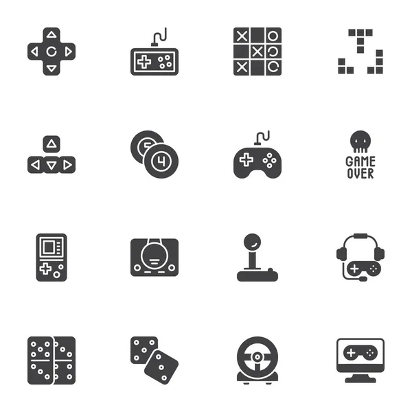 Набор векторных иконок для игр и развлечений — стоковый вектор