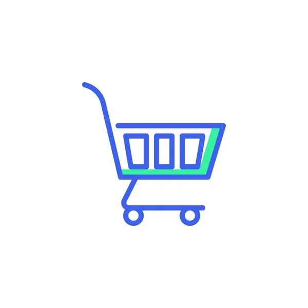 Carro de la compra icono vector, — Vector de stock