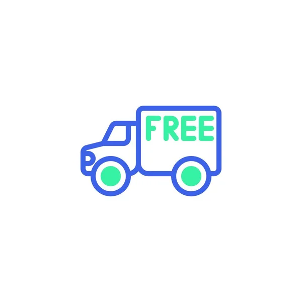 Delivery truck free icon vector — Stock Vector