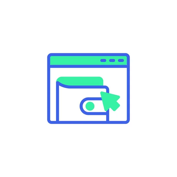 Website page with payment click icon vector — Stock Vector