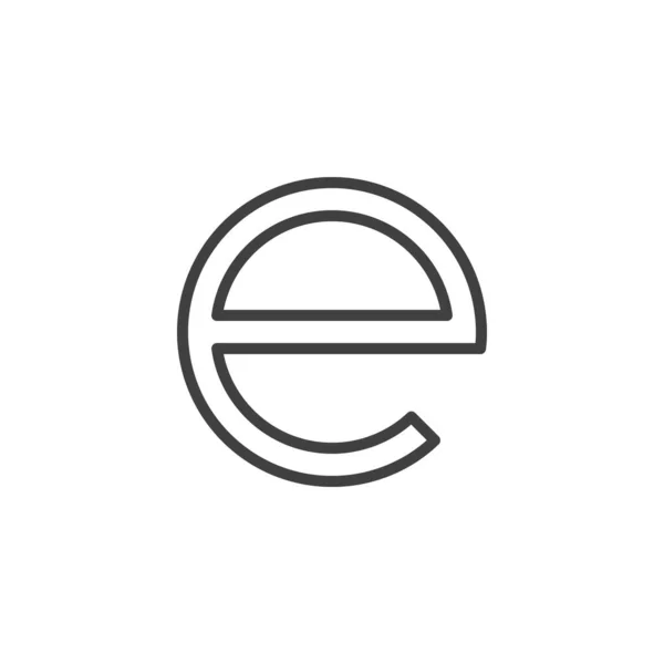 Estimated sign line icon — Stock Vector