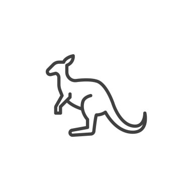 Kanguru, hayvan çizgisi simgesi