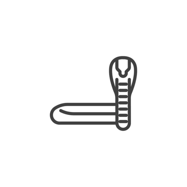 Ícone de linha de cobra Cobra —  Vetores de Stock