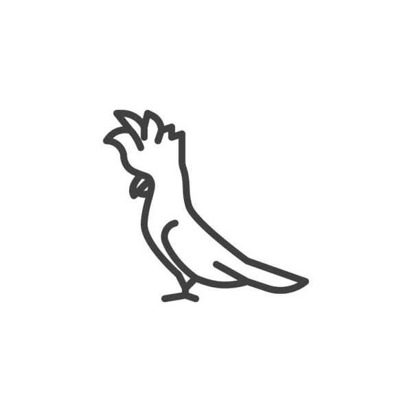 Papağan kuş çizgisi simgesi — Stok Vektör
