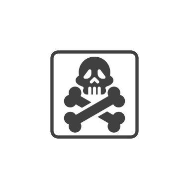 Akut zehirlilik, ambalaj işareti vektör simgesi