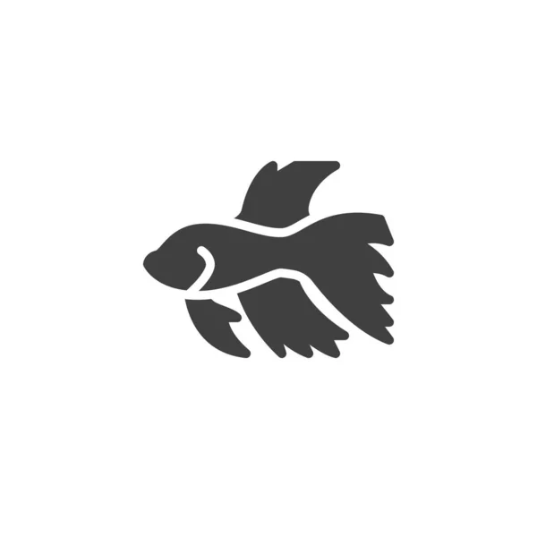 Siamský bojový rybí vektor ikona — Stockový vektor