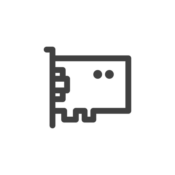 VGA, icoon videokaartlijn — Stockvector