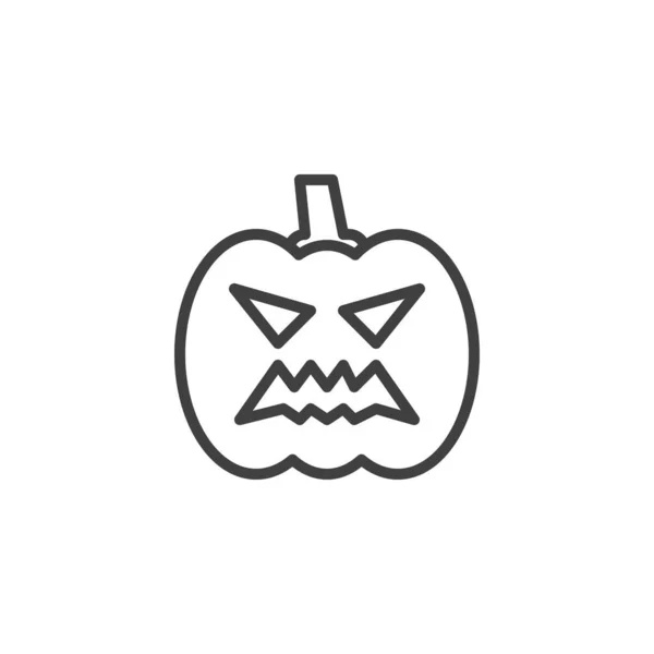 Halloween Kürbislinien Ikone Lineares Stilschild Für Mobiles Konzept Und Webdesign — Stockvektor