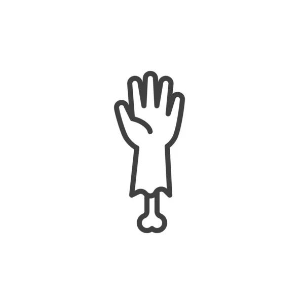 Значок Зомби Знак Стиля Мобильной Концепции Веб Дизайна Отрезанная Иконка — стоковый вектор