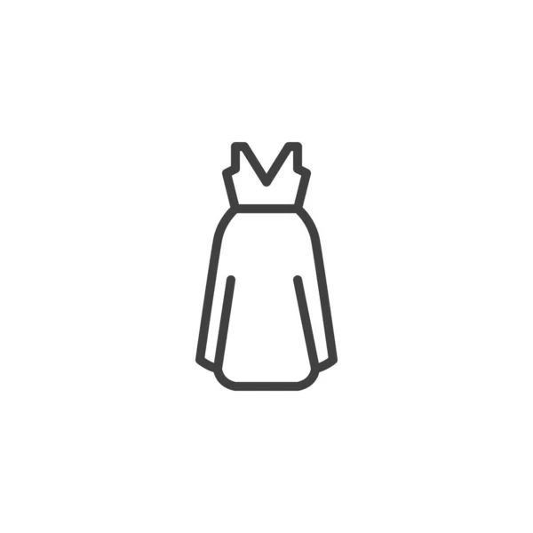 Icono Línea Vestido Noche Signo Estilo Lineal Para Concepto Móvil — Vector de stock