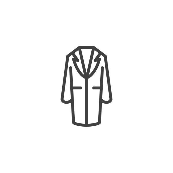 Icono Línea Abrigo Elegante Moda Signo Estilo Lineal Para Concepto — Vector de stock