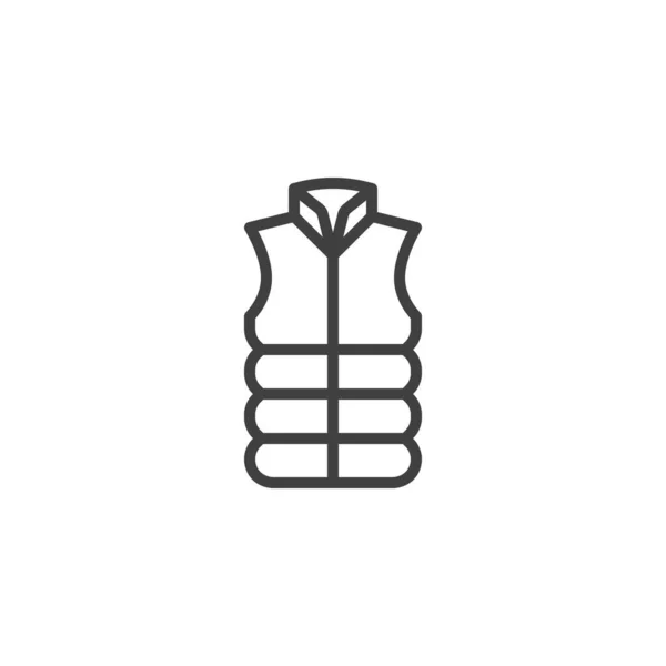 Значок Лінії Жилетки Куртки Знак Лінійного Стилю Мобільної Концепції Веб — стоковий вектор