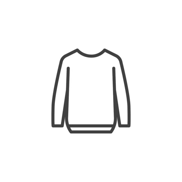 Trui Kledinglijn Icoon Lineair Stijlteken Voor Mobiel Concept Webdesign Sweatshirt — Stockvector
