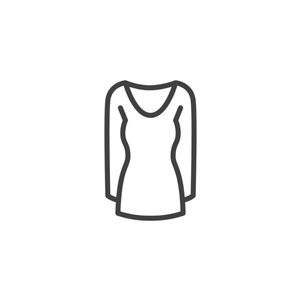 Donna Linea Abbigliamento Icona Segno Stile Lineare Concetto Mobile Web — Vettoriale Stock