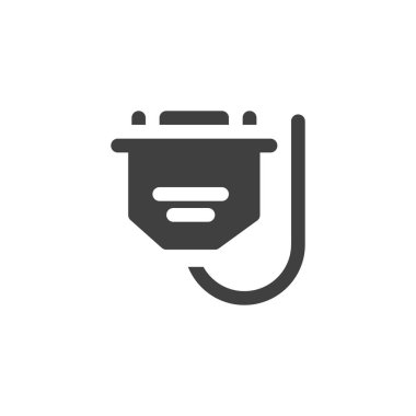 VGA dolgu vektör simgesi. Mobil konsept ve web tasarımı için düz tabela. Vga kablo sembolü. Sembol, logo çizimi. Vektör grafikleri