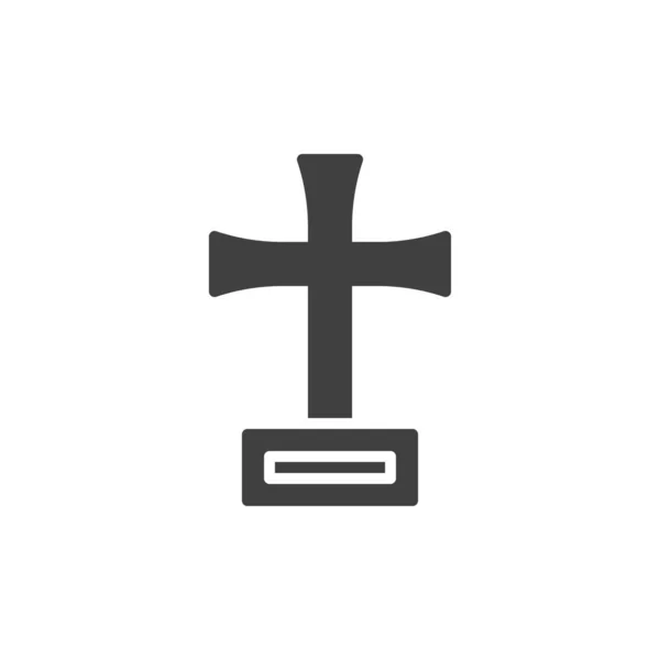 Значок Вектора Могилы Хэллоуин Заполненный Плоский Знак Мобильной Концепции Веб — стоковый вектор