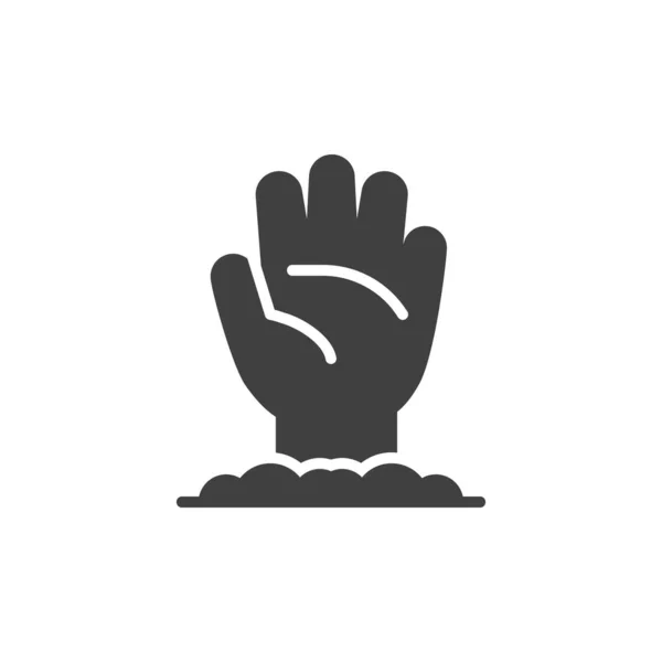 Иконка Вектора Руки Зомби Хэллоуин Заполненный Плоский Знак Мобильной Концепции — стоковый вектор