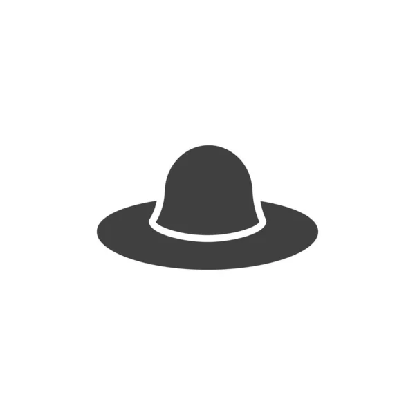 Sombrero Playa Icono Vector Signo Plano Lleno Para Concepto Móvil — Archivo Imágenes Vectoriales