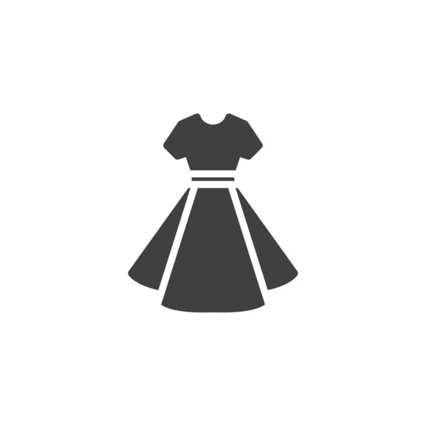 Vestido Manga Corta Icono Vector Signo Plano Lleno Para Concepto — Vector de stock