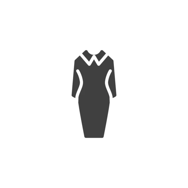 Las Mujeres Negocios Vestido Icono Vector Signo Plano Lleno Para — Vector de stock