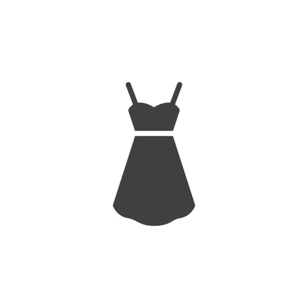 Donna Sundress Vector Icon Segno Piatto Riempito Concetto Mobile Web — Vettoriale Stock