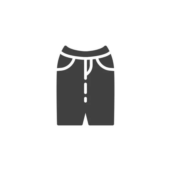 カジュアルな女性のスカートベクトルアイコン モバイルコンセプトとウェブデザインのための完全なフラット記号 ポケットグリフアイコンとスタイリッシュなスカート シンボル ロゴイラスト ベクトルグラフィックス — ストックベクタ