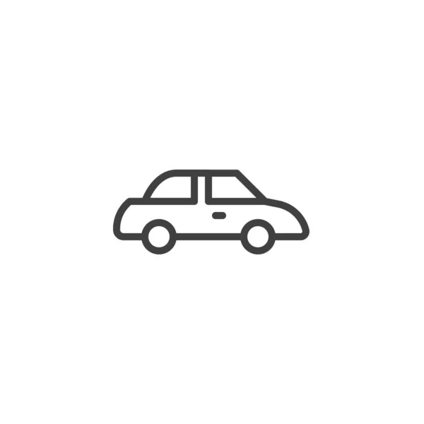 Coche, icono de la línea del vehículo — Vector de stock