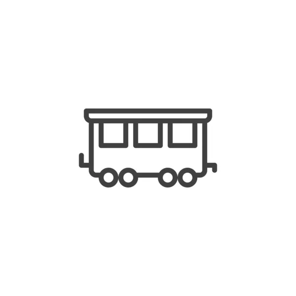 Иконка линии пассажирского поезда — стоковый вектор