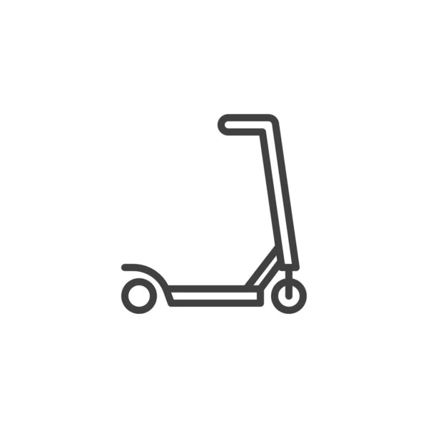 Schop scooter lijn pictogram — Stockvector