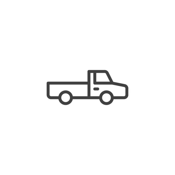 Pickup truck line icon — Stock Vector