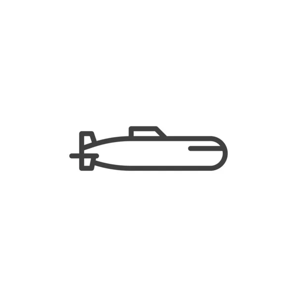 Askeri denizaltı hattı simgesi — Stok Vektör