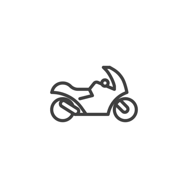 Motorfiets, icoon van de motorlijn — Stockvector