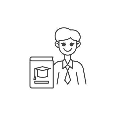 Üniversite öğretmen satırı simgesi