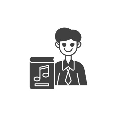 Müzik öğretmeni vektör simgesi