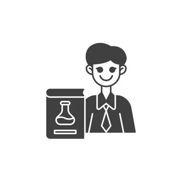 Chemistry teacher vector icon — Stock Vector