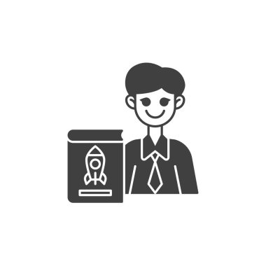 Astronomi öğretmeni vektör simgesi